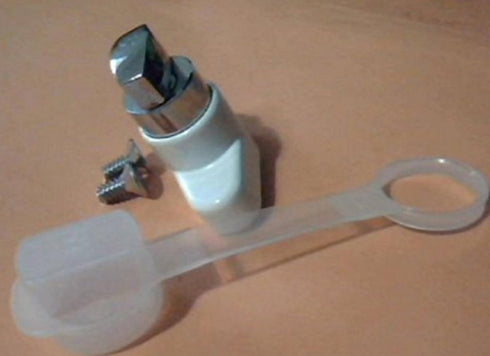 White HV Thumb Turn Lock Kit for Hurricane Shutters