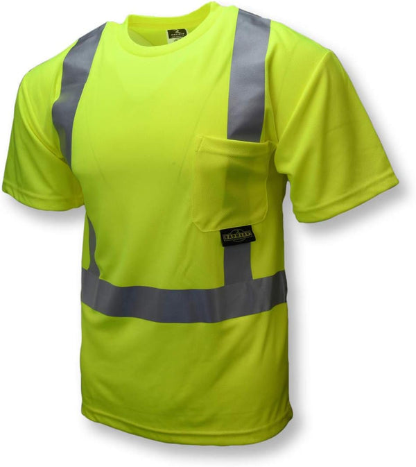 Radians ST11-2PGS-4X Industrial Safety Shirt, Short Sleeve, Green, 4X-Large