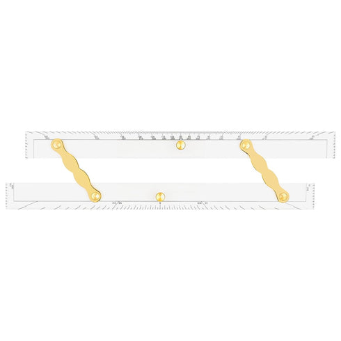Marine Parallel Ruler with Brass Arms,15 Inches Marine Navigation Ruler for Navigational