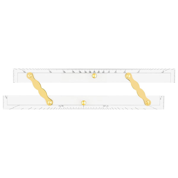 Marine Parallel Ruler with Brass Arms,15 Inches Marine Navigation Ruler for Navigational