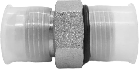 (2-PACK) 6400-06-06-O Hydraulic Adapter Fitting 9/16"-18UNF Male O-Ring Boss × 9/16"-18UNF Male JIC