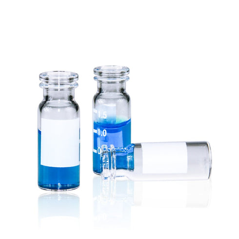 2 ml Autosampler Vials, 11 mm Snap Top with Label, Clear Glass, 100 pcs/pk.