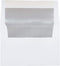 JAM PAPER A7 Invitation Envelopes - 5 1/4 x 7 1/4 - White with Silver Foil - 50/Pack