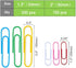 Vinaco Colorful Paper Clips, 400PCS Medium and Jumbo (1.3 inch & 2 inch), Durable Rustproof Large Paperclips