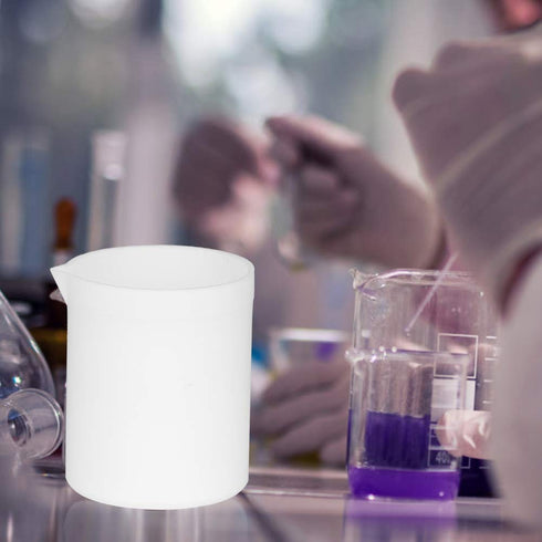 PTFE Beaker, Acid and Alkali Resistant Measuring Cup for Lab, 50ml High Lubrication White