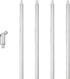 Set 5 Threaded Extension Rod with Sloped Ceiling Adapter Kits for Pendant Light, Island Lighting, Polished Chrome