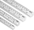 ZZTX Ruler Metal Straight Edge Stainless Steel Ruler Set, 6 Inch, 8 Inch, 12 Inch, 16 Inch, Bulk Set of 4