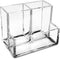 Clear Acrylic Pen Holder - Modern Desk Organizer for School, Home, and Office, Makeup Brush Storage