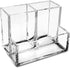 Clear Acrylic Pen Holder - Modern Desk Organizer for School, Home, and Office, Makeup Brush Storage