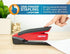 Bostitch Stapler with 1260 Staples, InPower Red Spring Powered Stapler with Built-in Staple Remover for Desk