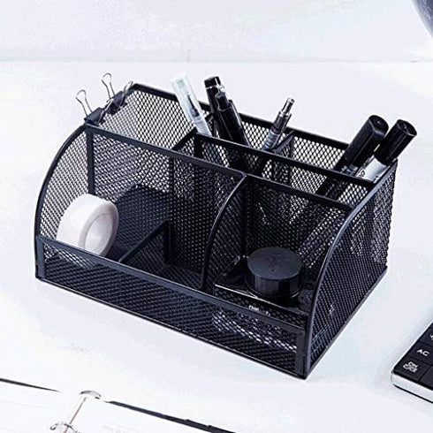 QDKVTNDJZ 7Storage Pen holder Multifunctional Holder, Grid Mesh Metal Pencil For Desk Office Organizer, Makeup Brush