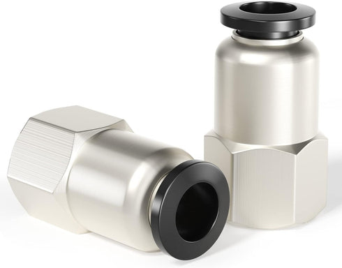 TAILONZ PNEUMATIC Female Straight 12mm Tube OD x 1/4 Inch NPT Thread Push to Connect Fittings PCF12-N2 (Pack of 5)