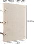 Refillable Loose Leaf Sketchbook Drawing Notebook Sketchpad Spiral Sketchbook Linen Hardcover 120 Pages 160GSM (L) by receip