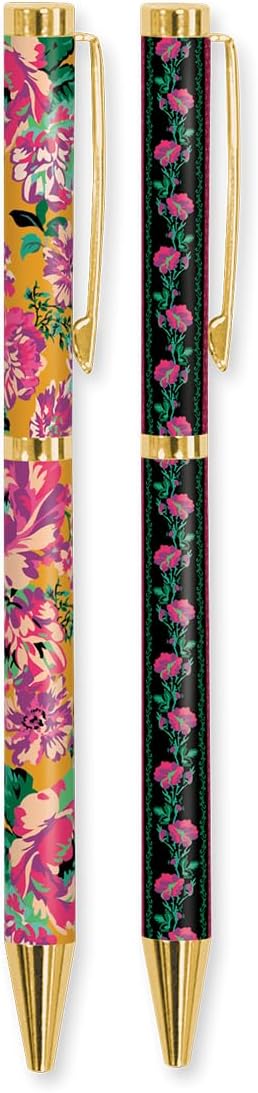 Lady Jayne Global Garden Yellow Floral Boxed Pens, Set of Two (83320)