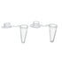 MUHWA 1000pcs Microcentrifuge PCR Tube with Flat Cap, 0.1ml PCR Reaction Tube