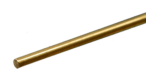 K&S 8163 Round Brass Rod, 3/32" OD x 12" Long, 1 Piece, Made in The USA