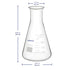 Glass Wide Mouth Erlenmeyer Flask, 250 ml Borosilicate Glass with Heavy Duty Rim, Pack of 1