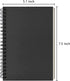 DSTELIN Blank Spiral Notebook, 3-Pack, Soft Cover, Sketch Book, 100 Pages / 50 Sheets, 7.5 inch x 5.1 inch, 100GSM, (Black)