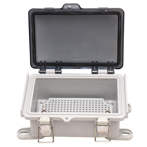 MAKERELE Waterproof ABS Plastic Electrical Boxes, Hinged Shell Outdoor Project Enclosure with Transparent Cover