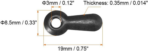 uxcell Frame Turn Button, 3/4" Metal Ridged with Screws for Hanging Pictures, Photos, Drawings and Posters, 30 Pcs (Black)