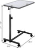 Tilting Overbed Table,Multifunctional Adjustable Bedside Table,Medical Adjustable Overbed Bedside Table with Wheels