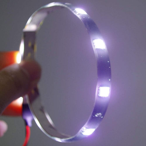HYADA 12V 1Ft 12 6 inches (White,Pack 6) DC Waterproof LED Strip Underbody Light with Wires for Motor