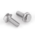 M5-0.8 x 25mm Hex Flange Bolt, DIN6921, 30-Pack, 304 Stainless Steel, Serrated Locking Flange, 1" Thread Length
