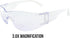 3.0x Z87.1 Global Vision Rider Bifocal Safety Motorcycle Riding Sunglasses Clear Frame Clear Magnification Clear Lens