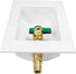 EFIELD Pre-assembled Ice Maker Outlet Box, 1/2-Inch F1960 Pex-a Expansion Fitting with 1/4-Turn Ball Valve - White