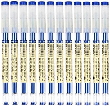 BEMLP Gel Ink Pen Extra Fine Point Pens, 0.35mm Blue Premium Liquid Ink Rollerball Pens, Quick-Drying, 12 Pieces
