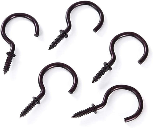 GMBYLBY 18 Pieces Ceiling Screw Hooks Outdoor String Light Hooks Household Threaded Hook for Lights Hanging Easy
