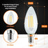 E14 Bulb 4W (40W 2700K 450lm, Non-Dimmable C35/B10 6 Packs BlueStars European Base LED Equivalent), Warm White Torpedo