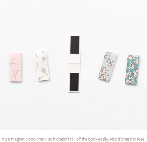 Monolike Floral Magnetic Bookmarks, Set of 5
