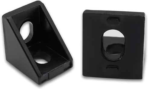 20pcs Black 2020 Series 1720 Aluminum Profile Corner Bracket with 40pcs M5 T Nuts, Screws, and Wrench for Slot