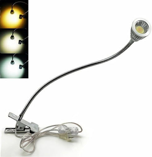 5W 3 19.68 INCH 50 CM 110V 220V 85V 265V 500LM QUANS Colors LED COB Clip on Light Silver Tube Desk Flexible Table Bed