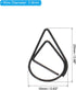 MECCANIXITY 50 Pieces Metal Paper Clip, Drop-Shaped with Box, 1 Inch Black for Crafts and Organization