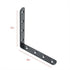 CJFNDFA 8Pcs 5x5 Inch Black L Brackets - Heavy Duty Corner Shelf Brackets for Wood Bookshelves, Steel Construction