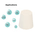 MECCANIXITY Rubber Tapered Plug, 22mm to 28mm Solid Test Tubes Bungs Stopper, White, 12 Pieces