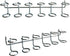 Pegboard Screwdriver Holders Organizer, Stainless Steel Peg Board Tool Utility Hooks for Shop Store, Silver