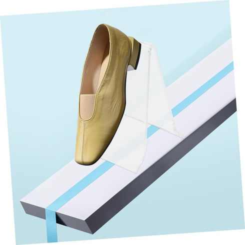 SHINEOFI 8pcs Acrylic Shoe Display Stands Small A-shape Sneaker Shelf Organizer for Retail Store High Heels Sandals