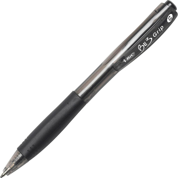 BIC BU3 Retractable Ballpoint Pen, 36-Count, Medium Point (1.0mm), Black, Side Click Retraction Convenience