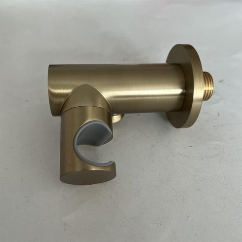 Weirun Elbow Hand Held Shower Head Holder with Hose Connector Shower Wand Holder Wall Mount Adjustable Handheld Shower