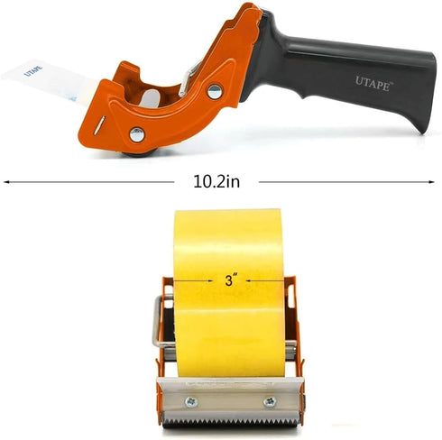 Fast Reloader Heavy Duty Packing Tape Dispenser, Lightweight Ergonomic 3 Inches for Packaging and Moving Boxes