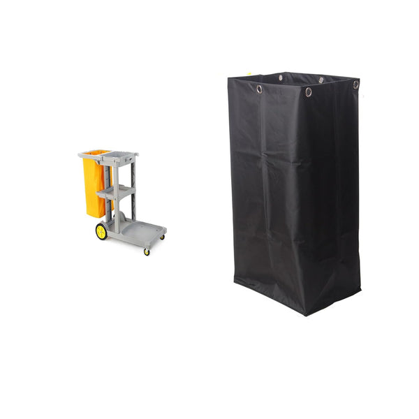 HYFTHOME Replacement Janitorial Cart Bag-16 x 11 x 27inches, High Capacity Waterproof Thickened