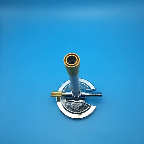 Lab Bunsen Burner with Air & Gas Adjustment, Flame Stabilizer for Natural Gas & Propane