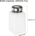 3pcs Solvent Alcohol Dispensers 200ml(6.7oz) Push Down Liquid Dispenser Pump with Sealing Stainless Steel Lid for Acetone Cleanser Polish Remover, White by HARFINGTON