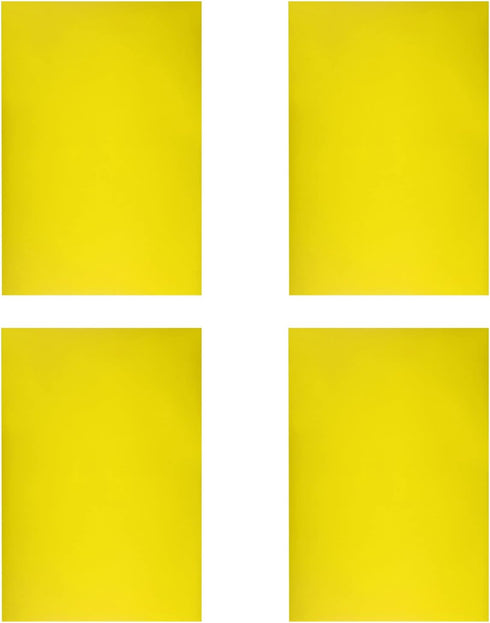 Dry Erase Magnetic Sheet - 11.7 Inch x 8 Inch, Yellow, 5 Pack