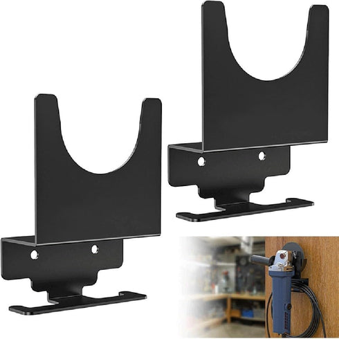 HanOaki 2Pcs Sturdy Angle Grinder Wall Mount Bracket Storage Holder For Workbench Garage
