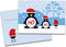 Tree-Free Greetings Season's Greeting Cards - 10 Cards + Envelopes - 5 x 7 - Ho Ho Ho Penguins (HB93340)