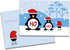 Tree-Free Greetings Season's Greeting Cards - 10 Cards + Envelopes - 5 x 7 - Ho Ho Ho Penguins (HB93340)
